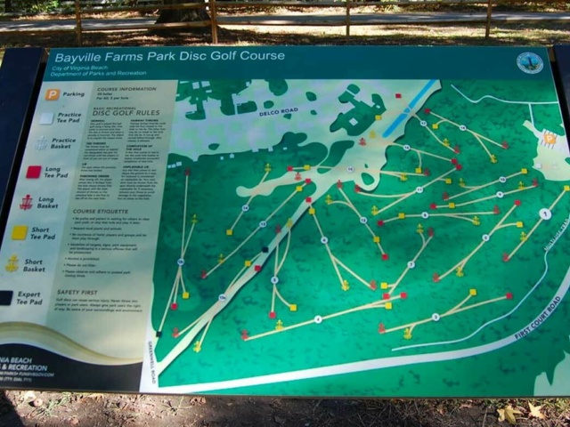 Bayville Farms Gallery Disc Golf Map