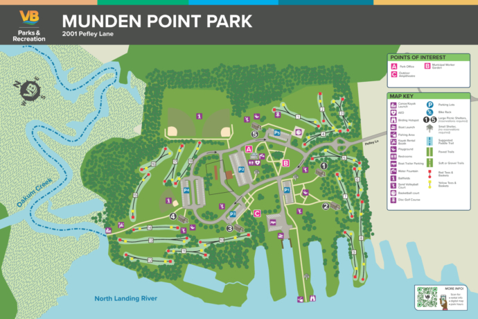 Munden point Park map