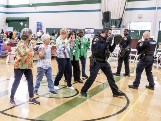 Deputy Sheriff leading self defense instruction