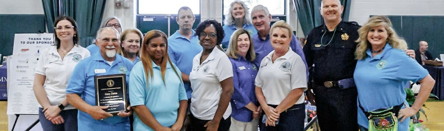 Members of MCOA mayor and sheriff at senior showcase