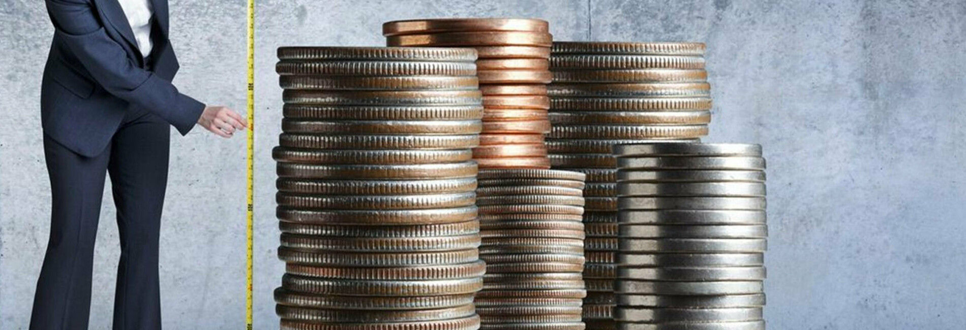 Woman Measuring Coins