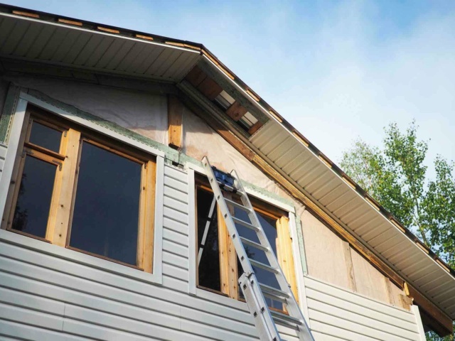 Unfinished Siding on House
