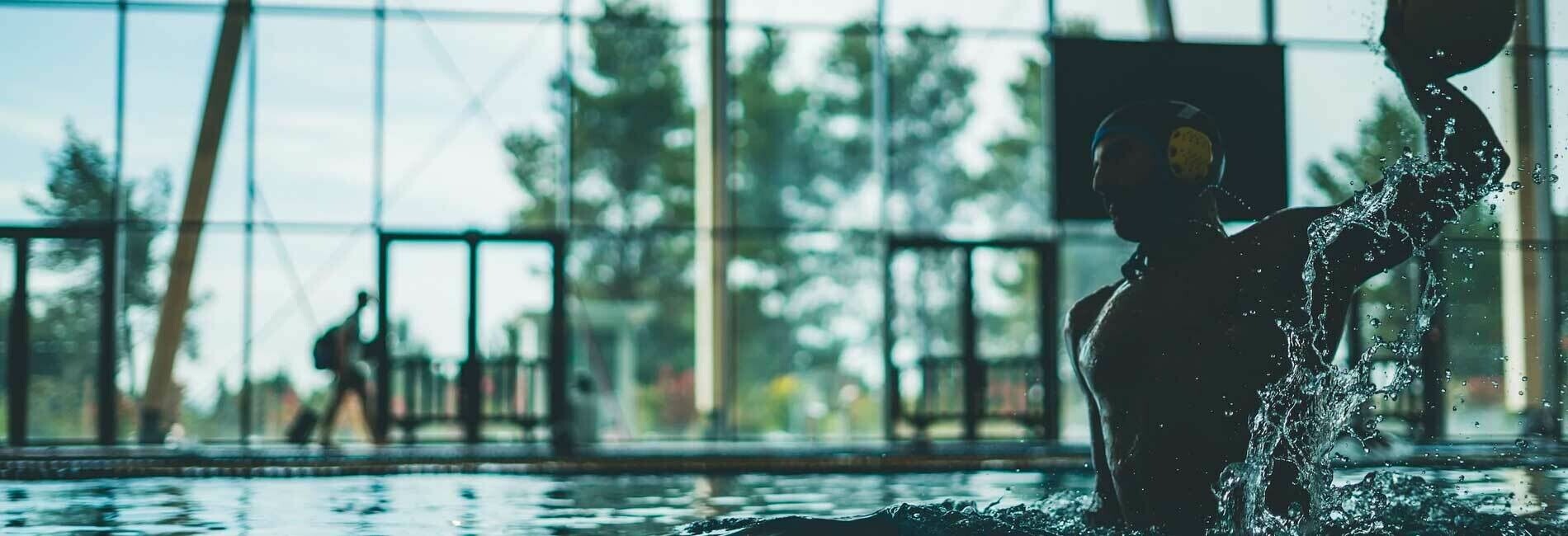 Man Playing Water Polo