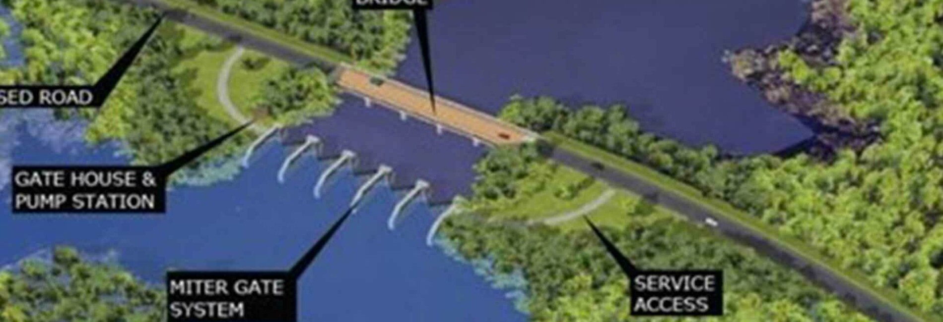 Map Location of Raised West Neck Bridge