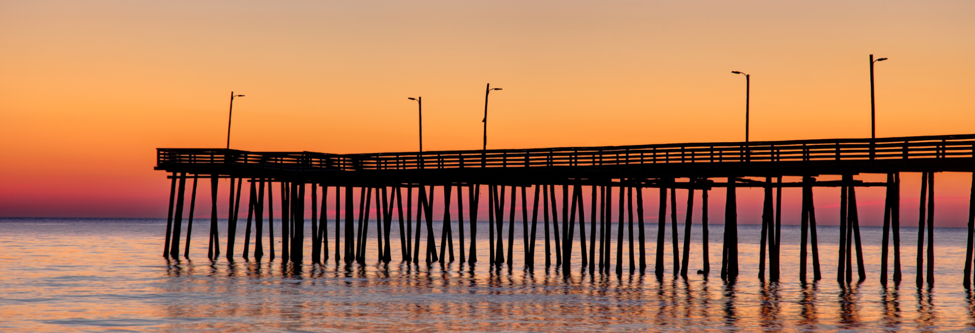 Virginia Beach pier at sunset