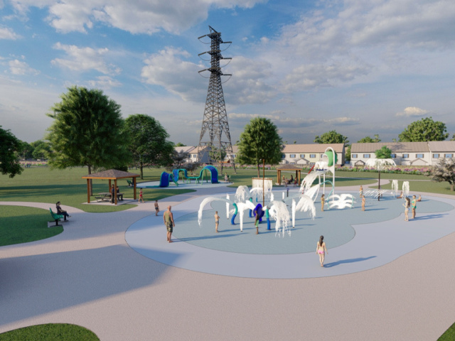 Level Green Splash Pad